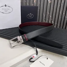 プラダベルトPRADA 2023新作 レザー両面ベルト
