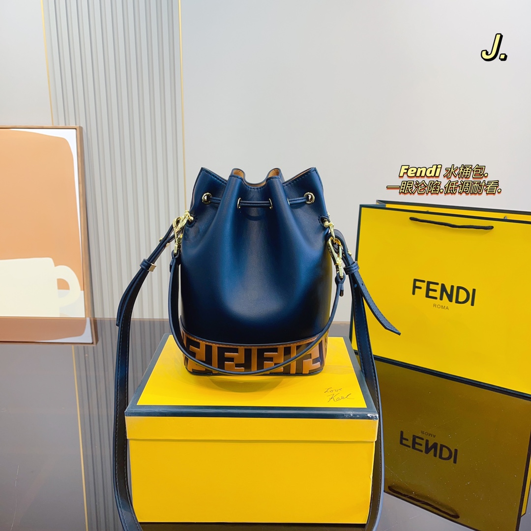 フェンディバッグFENDI 2023新作 レトロ老眼 バケットバッグ