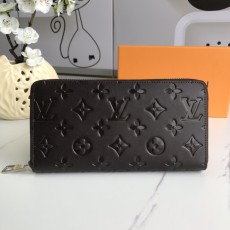 ルイヴィトン財布LOUIS VUITTON 2023新作 60047 レザー 無地 エンボス ロングクリップ