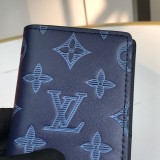 ルイヴィトン財布LOUIS VUITTON 2023新作 ポケット カードホルダー 型押し ブルー N80421 61696