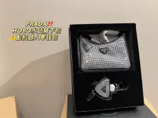 プラダバッグPRADA 2023新作 ラインストーン 脇下バッグ
