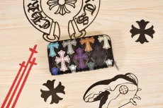 クロムハーツ財布CHROME HEARTS 2023新作 マルチクロスカラー ロングジッパーウォレット