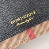 バーバリーバッグBURBERRY 2023新作 レザー ショルダーストラップ チェック柄＆グレインレザー クロスボディバッグ
