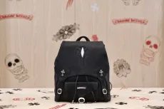 クロムハーツバッグCHROME HEARTS 2023新作 パールフィッシュ レザー クロス バックパック