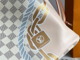ルイヴィトンバッグLOUIS VUITTON 2023年新作高品質ホワイトグリッドシルクスクリーンショッピングバッグ