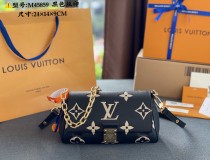 ルイヴィトンバッグLOUIS VUITTON 2023新作 M45859 高級感のある黒のシルクスクリーン ハンドバッグ