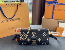 ルイヴィトンバッグLOUIS VUITTON 2023新作 M45859 高級感のある黒のシルクスクリーン ハンドバッグ