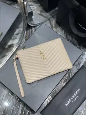 サンローラン財布Yves Saint Laurent 2023年の新しい高品質のジャガードステッチドキュメントハンドバッグ