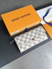 ルイヴィトン財布LOUIS VUITTON 2023年新作 高級財布 M41625 ホワイト グリッド ピンクゴールド バックル