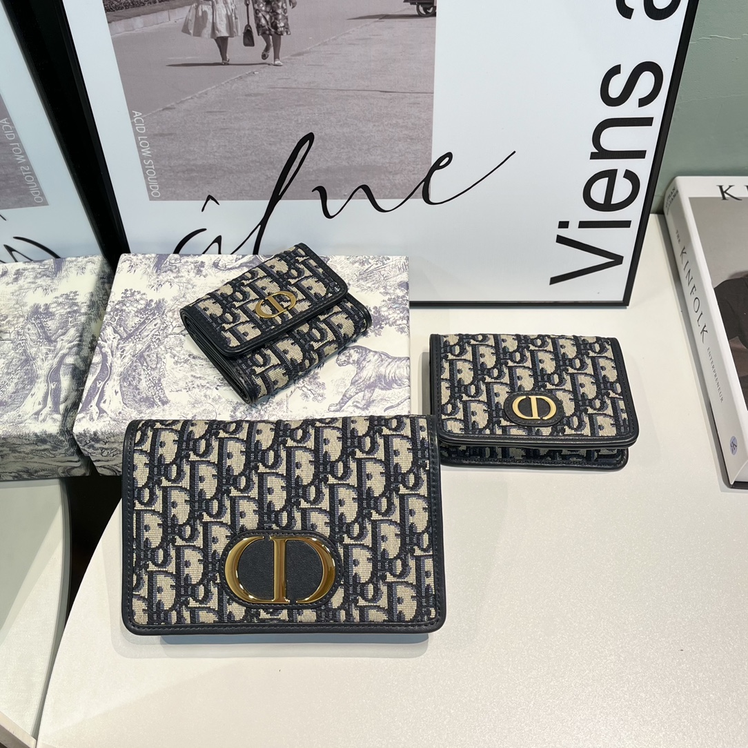 ディオール財布DIOR 2023新作 S2057 高級感のあるブループリントのカードホルダー