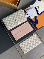 ルイヴィトン財布LOUIS VUITTON 2023新作 N63010 高級白格子 ハンドバッグ