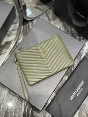 サンローラン財布Yves Saint Laurent 2023年の新しい高品質のジャガードステッチドキュメントハンドバッグ