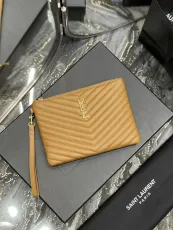 サンローラン財布Yves Saint Laurent 2023年の新しい高品質のジャガードステッチドキュメントハンドバッグ