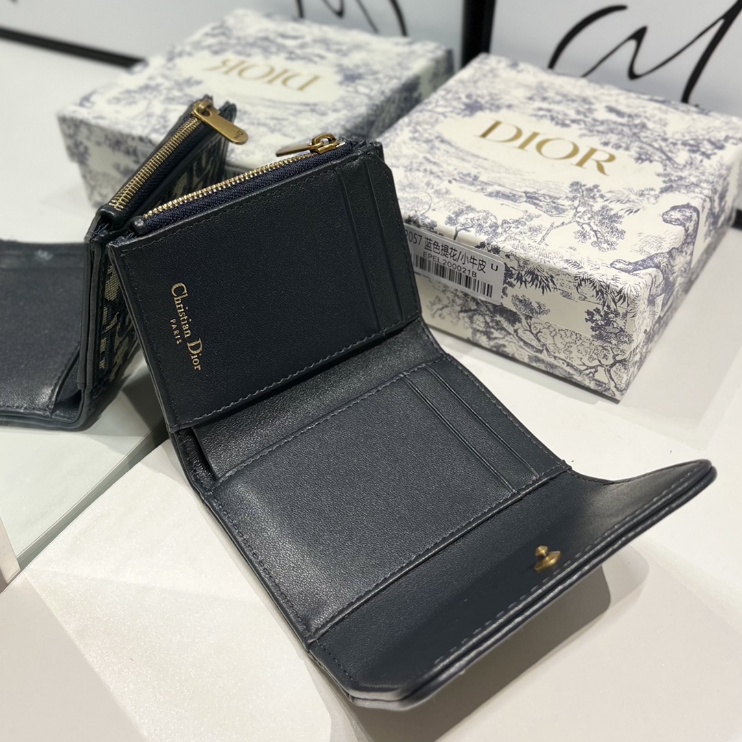 ディオール財布DIOR 2023新作 S2057 高級感のあるブループリントのカードホルダー