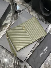 サンローラン財布Yves Saint Laurent 2023年の新しい高品質のジャガードステッチドキュメントハンドバッグ