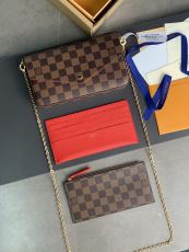 ルイヴィトン財布LOUIS VUITTON 2023新作 N63032 高級コーヒーグリッド ハンドバッグ