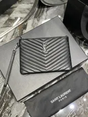 サンローラン財布Yves Saint Laurent 2023年の新しい高品質のジャガードステッチドキュメントハンドバッグ