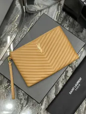 サンローラン財布Yves Saint Laurent 2023年の新しい高品質のジャガードステッチドキュメントハンドバッグ