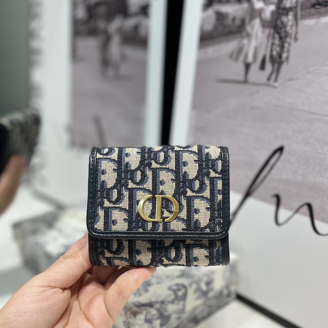 ディオール財布DIOR 2023新作 S2057 高級感のあるブループリントのカードホルダー
