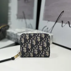 ディオール財布DIOR 2023新作 S5538 高級感のあるブルージャガードキャンバス ウォレット