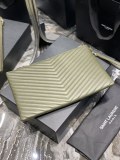 サンローラン財布Yves Saint Laurent 2023年の新しい高品質のジャガードステッチドキュメントハンドバッグ