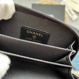 シャネル財布CHANEL 2023 新品 高品質 A80602 ジッパー カード ホルダー