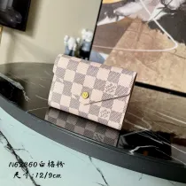 ルイヴィトン財布LOUIS VUITTON 高級 2023新作 N62360 白 格子 ピンク 財布