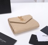 サンローラン財布Yves Saint Laurent 2023年新作 高品質 403943 三つ折り財布 ボール柄 ベージュ