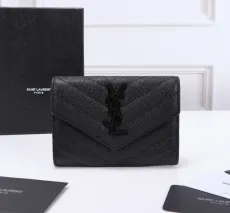 サンローラン財布Yves Saint Laurent 2023 新品 高品質 414404 キャビア レザー ウォレット