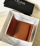 セリーヌ財布CELINE 2023年新作 高品質 スモールプリント シープレザー 三つ折り財布 10D57