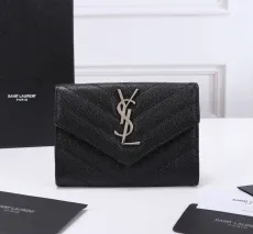 サンローラン財布Yves Saint Laurent 2023 新品 高品質 414404 キャビア レザー ウォレット