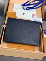 ルイヴィトン財布LOUIS VUITTON 2023 新品 高品質 M81326 ウォーターリップル ブラック クラッチバッグ