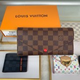 ルイヴィトン財布LOUIS VUITTON 2023年新作 高品質 N63543 ブラウン レッド 財布