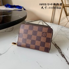 ルイヴィトン財布LOUIS VUITTON 2023 新品 高品質 N60213 ブラウン グリッド パウダー ファスナー 小銭入れ