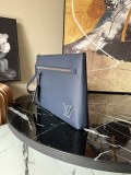 ルイヴィトン財布LOUIS VUITTON 2023 新作 高品質 M69837 ブルー フルレザー クラッチ クラッチ iPad 保護ケース