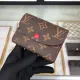 ルイヴィトン財布LOUIS VUITTON 2023年新作 高品質 M41939 レッド カラフルエンベロープ 小銭入れ