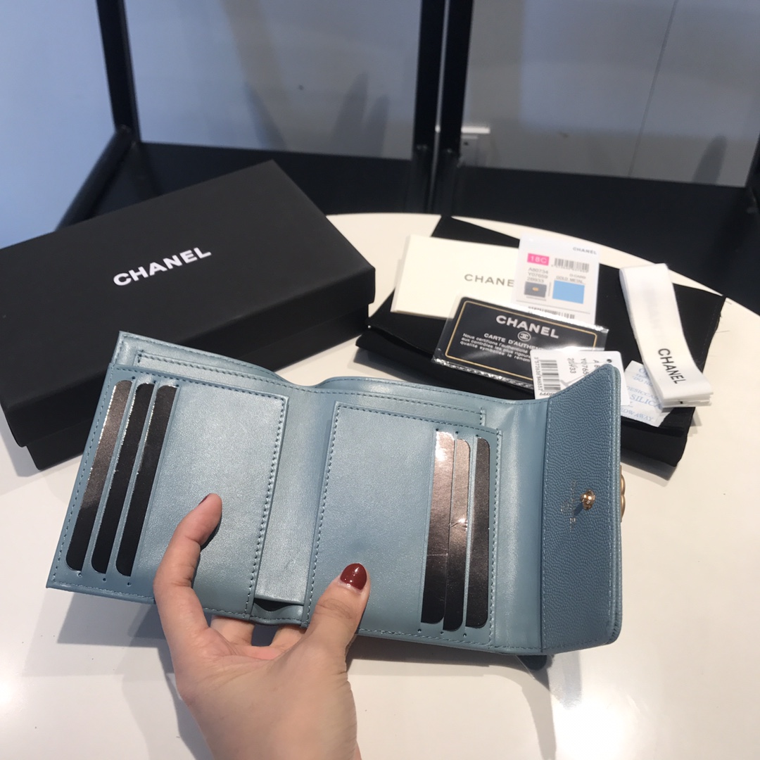 シャネル財布CHANEL 2023年新作 高品質 80734 ショートウォレット