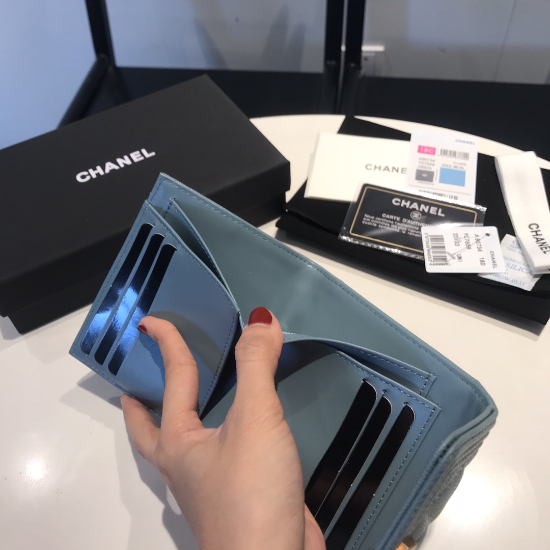 シャネル財布CHANEL 2023年新作 高品質 80734 ショートウォレット