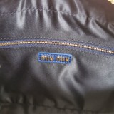 ミュウミュウバッグMiu Miu 2023 新しい高品質 5BB124 ボーリング ハンドバッグ ダーク ブルー