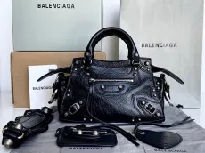バレンシアガバッグBALENCIAGA 2023 新品 高品質 699 オイル ワックス ブラック オートバイ バッグ