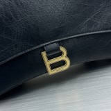 バレンシアガバッグBALENCIAGA 2023 新作 高品質 92832 スモールフォールド ブラック 砂時計チェーンバッグ