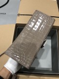 バレンシアガバッグBALENCIAGA 2023年新作高品質クロコダイルカーキシルバーバックル砂時計バッグ