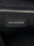 バレンシアガバッグBALENCIAGA 2023年新作 シルバーエッジの高品質ゴートスキン モーターサイクルバッグ