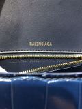 バレンシアガバッグBALENCIAGA 2023年新作高級クロコダイルロイヤルブルーゴールドバックル砂時計バッグ