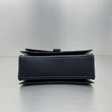 バレンシアガバッグBALENCIAGA 2023 新品 高品質 92832 ミディアム オイル ワックス ブラック 砂時計 チェーン バッグ
