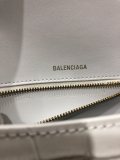 バレンシアガバッグBALENCIAGA 2023年新作高級クロコダイルホワイトゴールドバックル砂時計バッグ