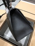 バレンシアガバッグBALENCIAGA 2023新作 高品質 ブラック ライチ柄 シルバーバックル 砂時計 バッグ