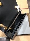 バレンシアガバッグBALENCIAGA 2023新作 高品質 ミディアム クロコダイル ブラック ゴールド バックル アワーグラス チェーン バッグ
