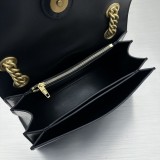 バレンシアガバッグBALENCIAGA 2023 新作 高品質 92832 スモールフォールド ブラック 砂時計チェーンバッグ