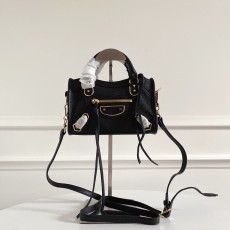 バレンシアガバッグBALENCIAGA 2023 新品 高品質 ブラック ゴートスキン オートバイバッグ